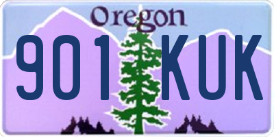OR license plate 901KUK