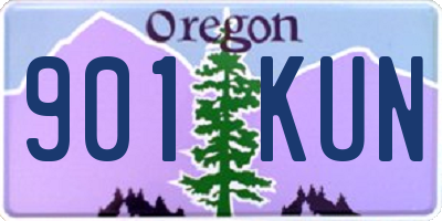 OR license plate 901KUN