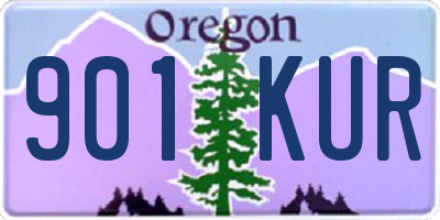 OR license plate 901KUR