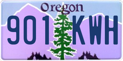 OR license plate 901KWH