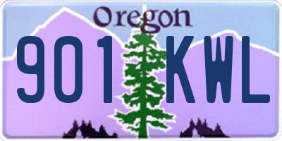 OR license plate 901KWL