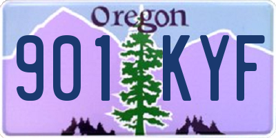 OR license plate 901KYF