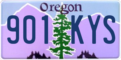 OR license plate 901KYS