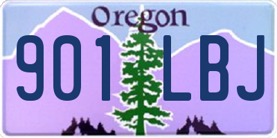 OR license plate 901LBJ