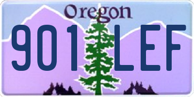 OR license plate 901LEF