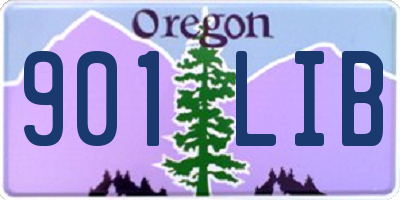 OR license plate 901LIB