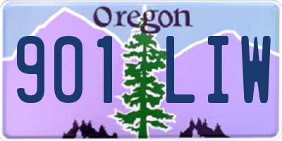 OR license plate 901LIW