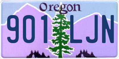 OR license plate 901LJN