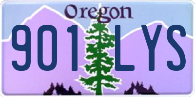 OR license plate 901LYS
