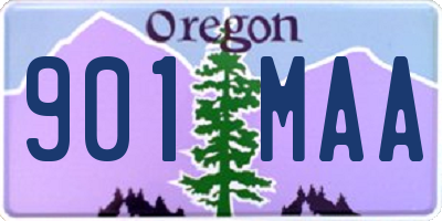 OR license plate 901MAA
