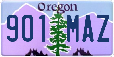OR license plate 901MAZ