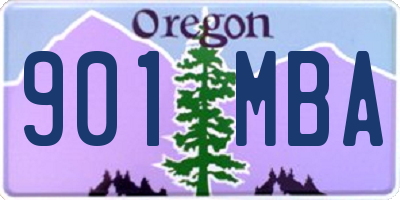 OR license plate 901MBA