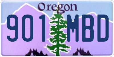 OR license plate 901MBD