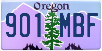 OR license plate 901MBF