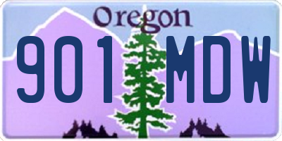 OR license plate 901MDW