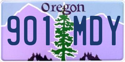 OR license plate 901MDY