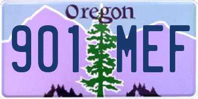 OR license plate 901MEF