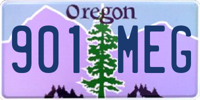 OR license plate 901MEG