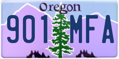 OR license plate 901MFA