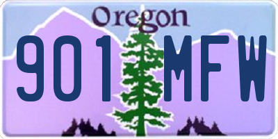OR license plate 901MFW