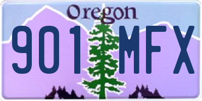 OR license plate 901MFX