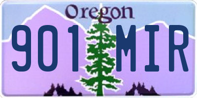 OR license plate 901MIR