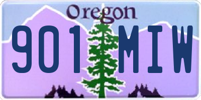 OR license plate 901MIW