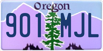 OR license plate 901MJL