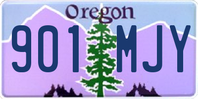 OR license plate 901MJY
