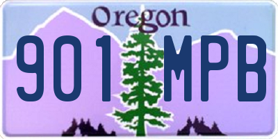 OR license plate 901MPB