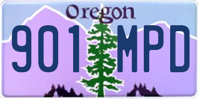 OR license plate 901MPD