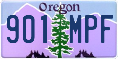OR license plate 901MPF