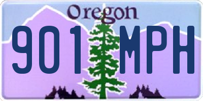 OR license plate 901MPH