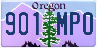 OR license plate 901MPO