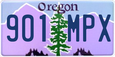 OR license plate 901MPX