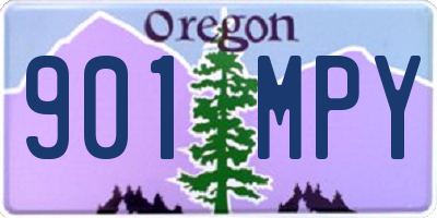 OR license plate 901MPY