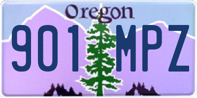 OR license plate 901MPZ