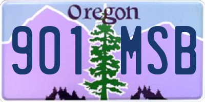 OR license plate 901MSB