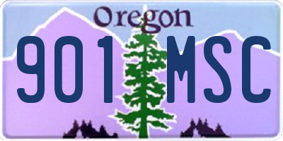 OR license plate 901MSC