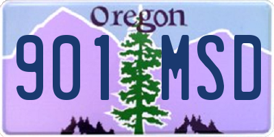 OR license plate 901MSD