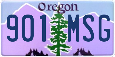 OR license plate 901MSG