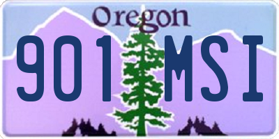 OR license plate 901MSI