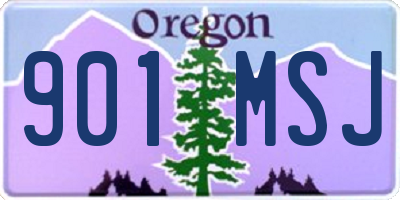 OR license plate 901MSJ