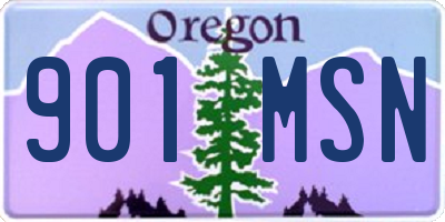 OR license plate 901MSN