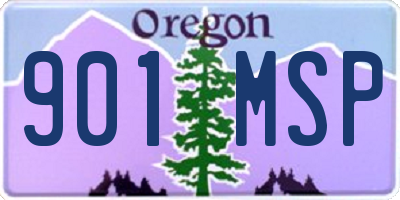 OR license plate 901MSP