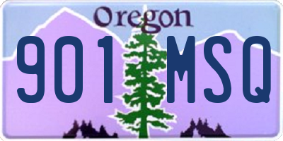 OR license plate 901MSQ