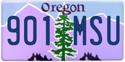OR license plate 901MSU