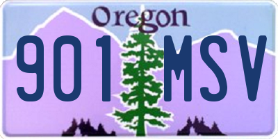 OR license plate 901MSV