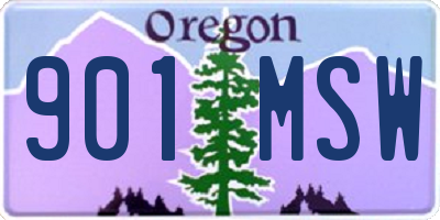OR license plate 901MSW