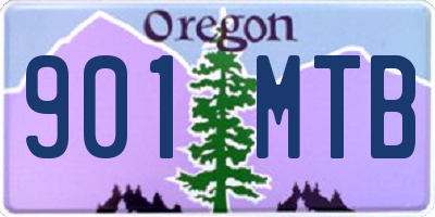 OR license plate 901MTB